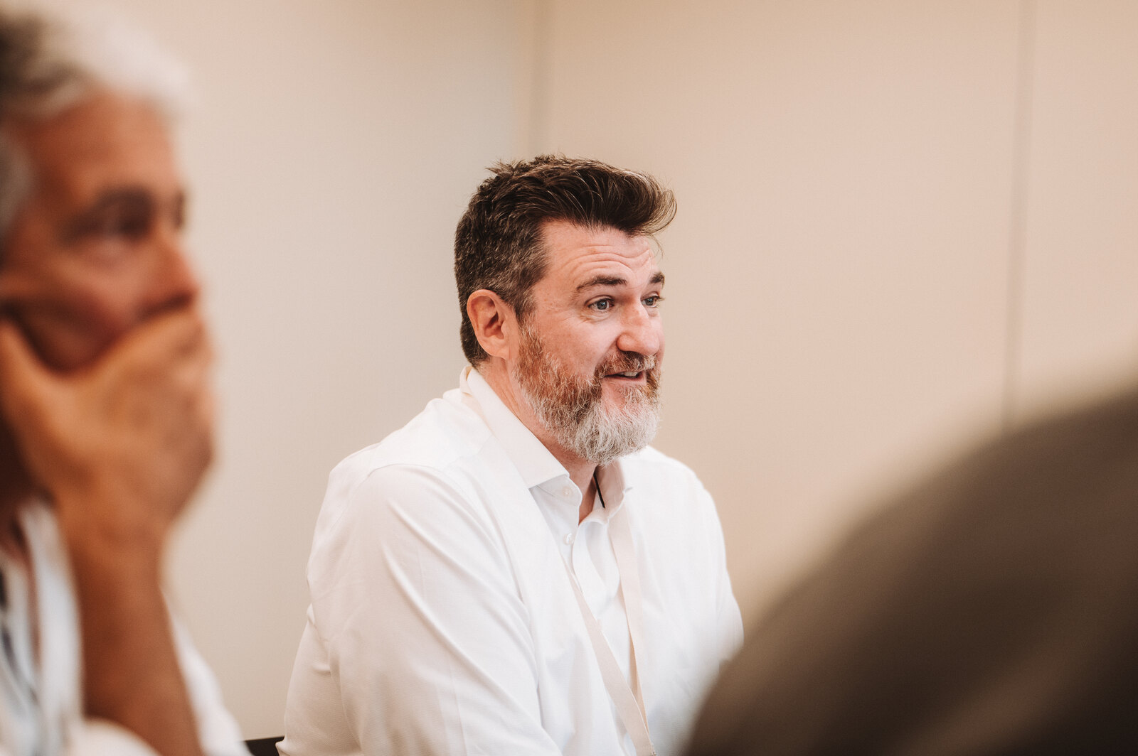 Tony Wood contributing during a roundtable conversation.